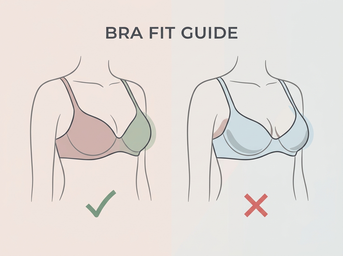 Bra Cup Fit Visual Guide: Correct vs Incorrect Fit
